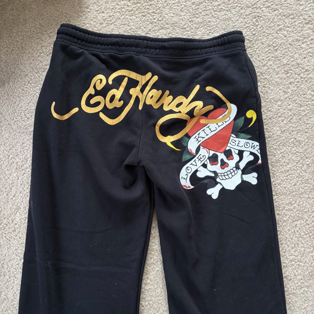 Ed Hardy | LKS SKULL BLACK FLARED SWEATPANT - Picture 7 of 8